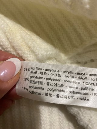 Jersey Zara crema con pañuelodel mismo tejido