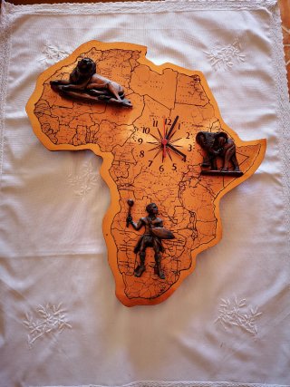 Reloj Mapa África Decoración Pared