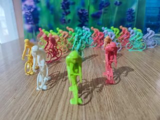 Miniaturas de ciclistas