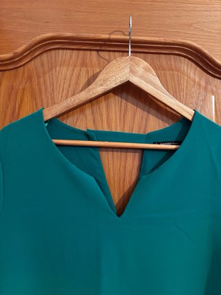 Vestido verde con bolsillos