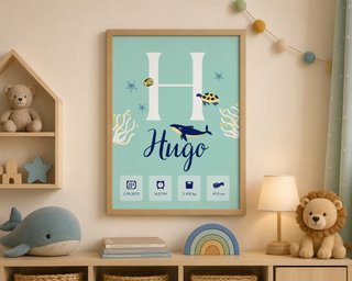 Lámina Nacimiento Personalizada Bebé