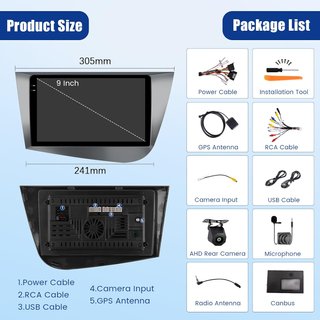 Radio Android 15 4G+64G SEAT LEON / MAZDA 5