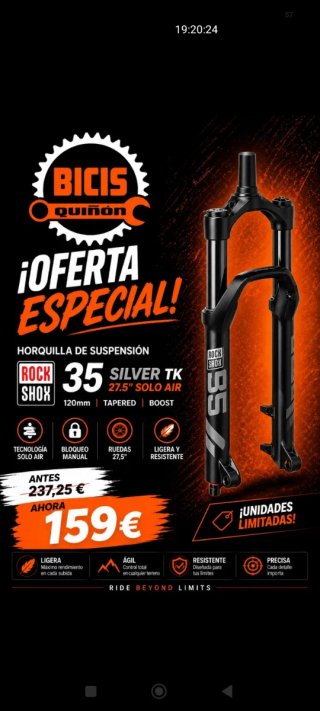 Horquilla Rock Shox 35 Silver TK 27.5