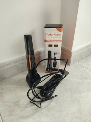 Antena Digital TV Interior Base Magnética 4K