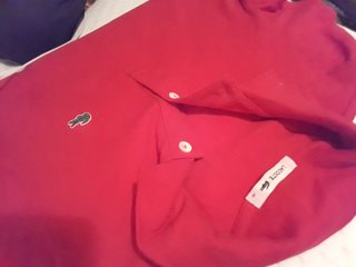 Polo Lacoste Rojo Talla 36 mujer