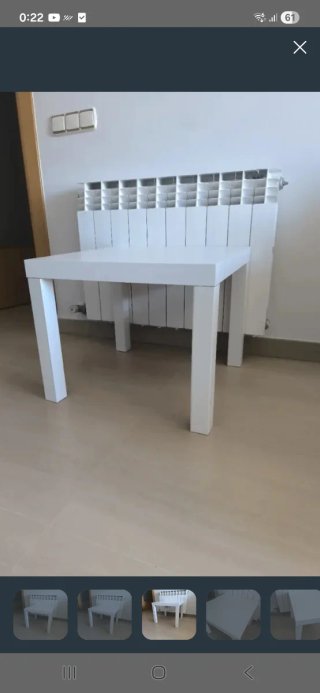 Mesita auxiliar blanca Ikea Lack