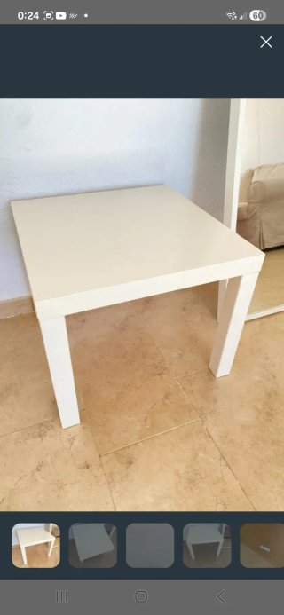 Mesita auxiliar blanca Ikea Lack