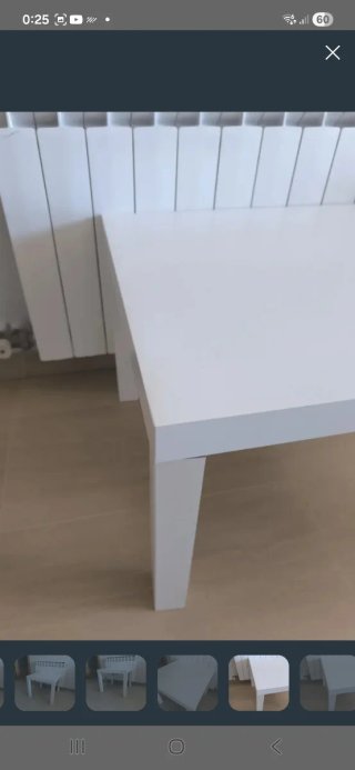 Mesita auxiliar blanca Ikea Lack