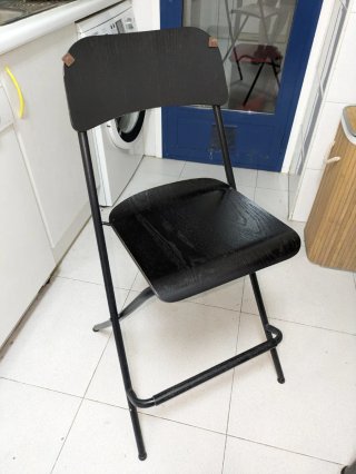 Taburete Alto Plegable Ikea Franklin Negro 63cm
