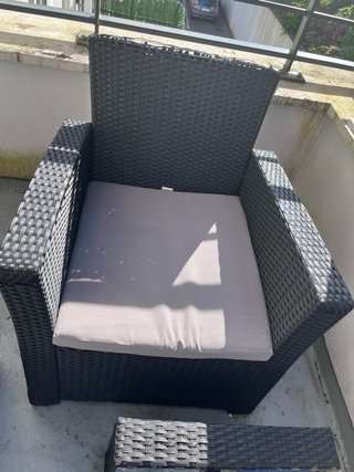 Conjunto Muebles Terraza Ratán Negro