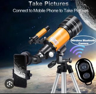 Telescópio com Bluetooth e Tripé
