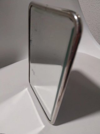 Espejo pequeño antiguo metal y cristal