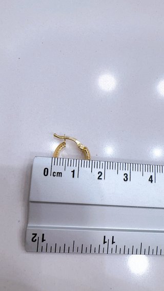 Orecchini a cerchio diamantati in oro 18kt 750
