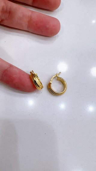 Orecchini a cerchio diamantati in oro 18kt 750