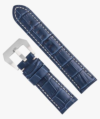 Correa de reloj de cuero azul