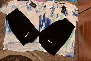 Conjunto Nike Running Blanco y Azul