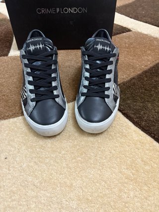 Scarpe CRIME LONDON donna nere e argento