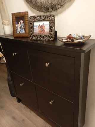 Zapatero HEMNES IKEA Nero/Marrone