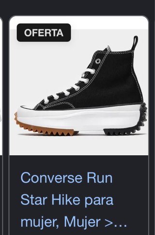 Converse Run Star Hike Negras Talla 38