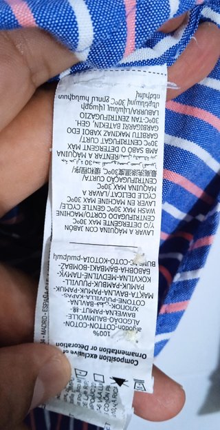 Camisa Springfield Rayas Azul Rosa