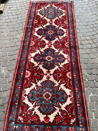 Tappeto Persiano Lana Rosso Blu 200x76con certifi