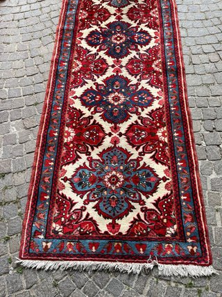 Tappeto Persiano Lana Rosso Blu 200x76con certifi
