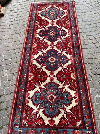 Tappeto Persiano Lana Rosso Blu 200x76con certifi