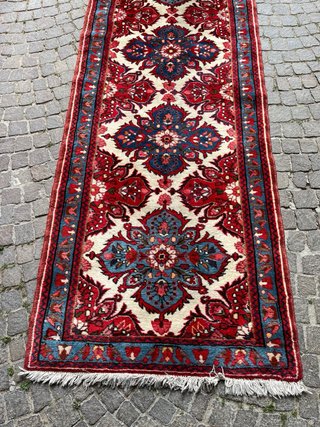 Tappeto Persiano Lana Rosso Blu 200x76con certifi