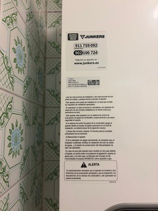 Calentador termo Junkers Bosch Gas Butano