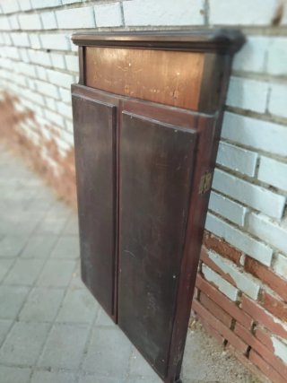 Espejo antiguo libro o tríptico S.XIX madera nogal