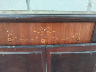 Espejo antiguo libro o tríptico S.XIX madera nogal