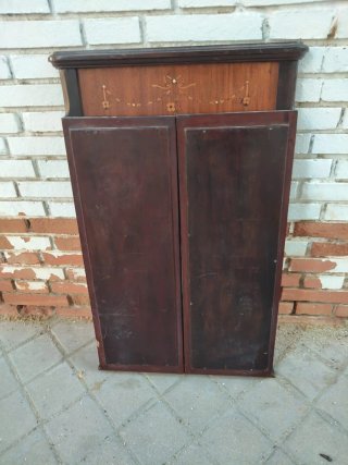 Espejo antiguo libro o tríptico S.XIX madera nogal