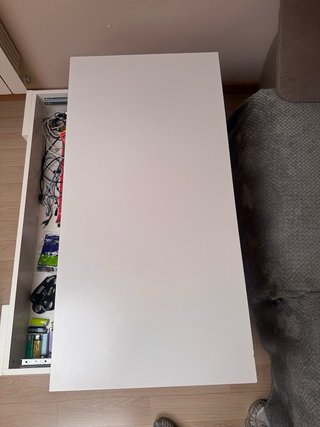 Mesa de centro elevable blanca