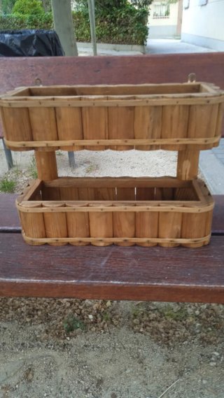 Estantería jardinera rústica vintage madera maciza