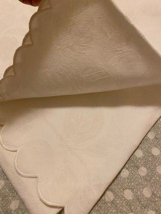 Tovaglia fiandra cotone con 8 tovaglioli