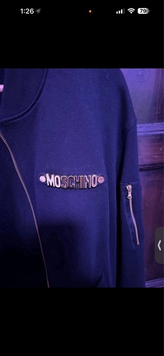 Bomber Moschino Talla 42  Negro unisex