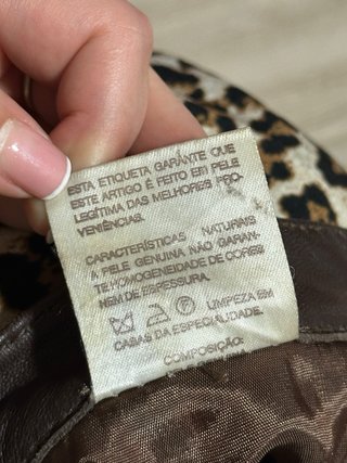 Saia Vintage Pele Genuína Castanha 5 xl