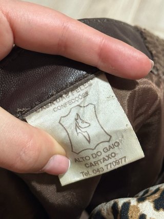 Saia Vintage Pele Genuína Castanha 5 xl