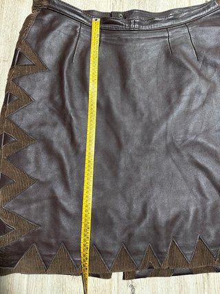 Saia Vintage Pele Genuína Castanha 5 xl