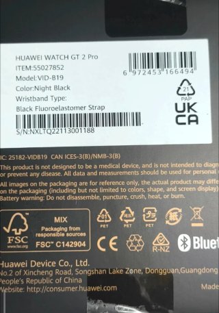 Reloj Huawei GT2 Negro/Plateado