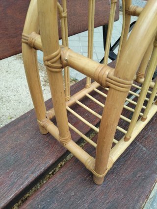 Revistero/Toallero o leñero Vintage madera Bambú