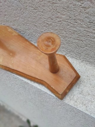 Perchero madera maciza vintage años 40/50 Art Decó
