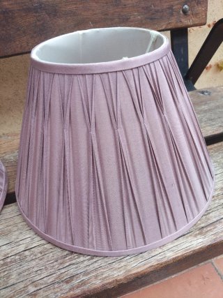 Pantalla Tulipa lámpara tela seda  vintage antigua