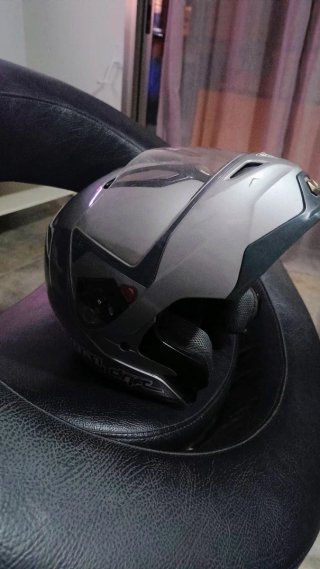 Casco modular gris talla L