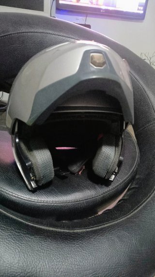 Casco modular gris talla L