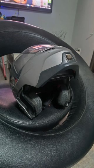 Casco modular gris talla L