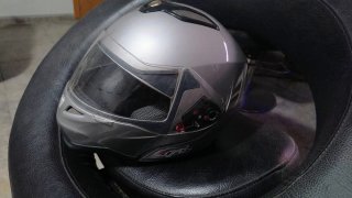 Casco modular gris talla L