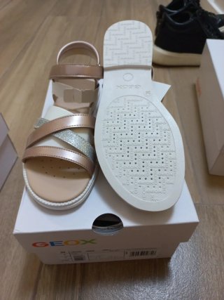 Sandalias Geox Niña Talla 36 Rosa y Plata