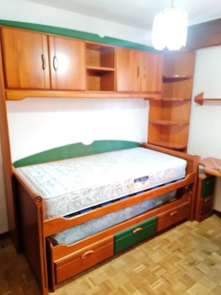 Cama nido madera con cajones y escritorio
