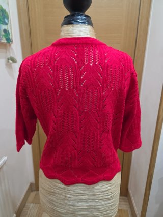 Jersey/Blusa Roja Tejida
